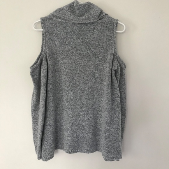 🔴Wool Blend Cold Shoulder Turtleneck Comfy Sweater - Picture 7 of 8